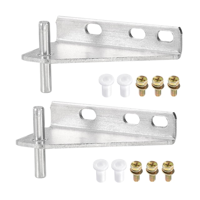 Inoxidable Acero Bisagra Congelador Puerta Bisagras Centro Columna Bisagra Izquierda Eje Diámetro 0.28-Pulgadas para Refrigerador con Tornillos Paquete de 2 Unique Bargains bisagras de puerta