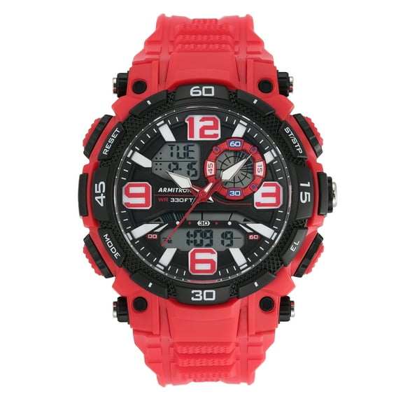 Armitron Men's Casual Red Digital Sport Wristwatch