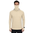 thumbnail image 5 of Men's UPF 50+ Sun Protection Hooded Shirt with Mask Sun Protection Long Sleeve Shirts Rash Guard, 5 of 8
