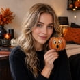thumbnail image 4 of Mskk Wooden Pumpkin Tabletop Ornaments 5 Inch, Halloween Multiple Color 2D Pumpkins Decor Indoor for Mantel Shelf Farmhouse Indoor Home Party Display, 4 of 6