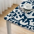 thumbnail image 4 of COMIO with Elastic Edge Anchor Decorative Nautical Decor Square Tablecloth White, 4 of 7