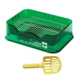 thumbnail image 1 of Inodoro para perros, orinal para interiores, bandeja para exteriores con herramienta de limpieza Scooper, caja de arena para cachorros Verde Jinwen Inodoro de entrenamiento, 1 of 8