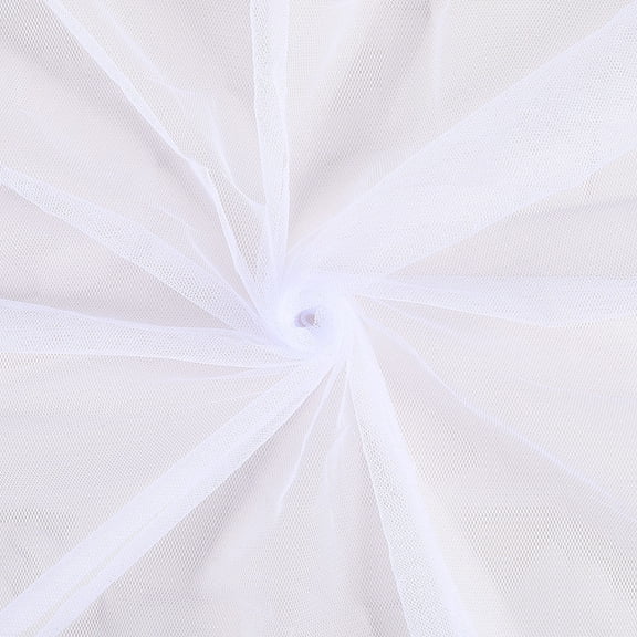 63 Inch White Soft Tulle Fabric Sheer Mesh Gauze Solid Voile Fabrics by The Yard Polyester Breathable Mosquito Netting Cloth