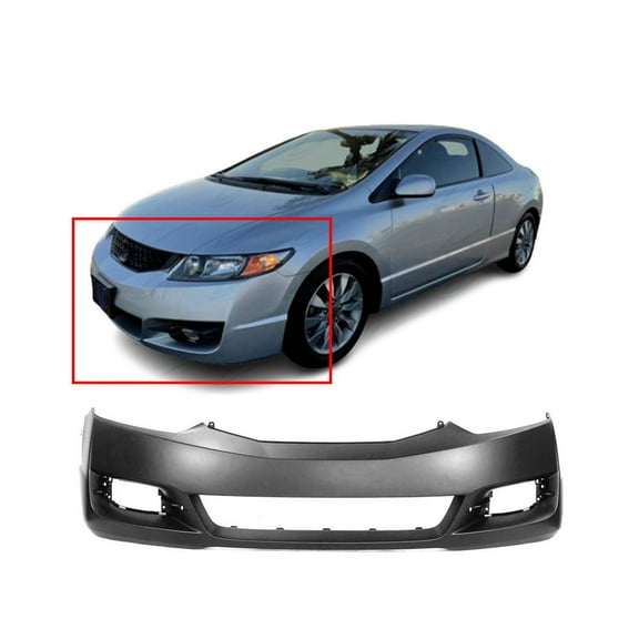 DCP Primed Front Bumper Cover Fascia for 2009 2010 2011 Honda Civic Coupe 09-11