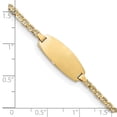 thumbnail image 3 of 14k Yellow Gold Bracelet ID Anchor 8.5 mm 7 in Semi-Solid Oval, 3 of 3