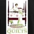 thumbnail image 3 of CafePress - ASK ME ABOUT MY QUILTS! Women's Dark Pajamas - Women's Short Sleeve Print T-Shirt and Pants Dark Cotton Pajama Set, 3 of 7