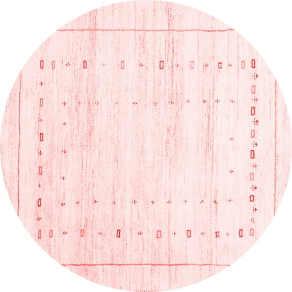 Ahgly Company Indoor Round Solid Red Modern Area Rugs, 3' Round