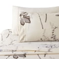 thumbnail image 3 of Literie toutes saisons Marina Decoration, housse de couette ultra douce et soyeuse, en rayonne de bambou richement imprimée, avec taies d'oreiller, motif floral chrysanthème bleu, 3 of 7