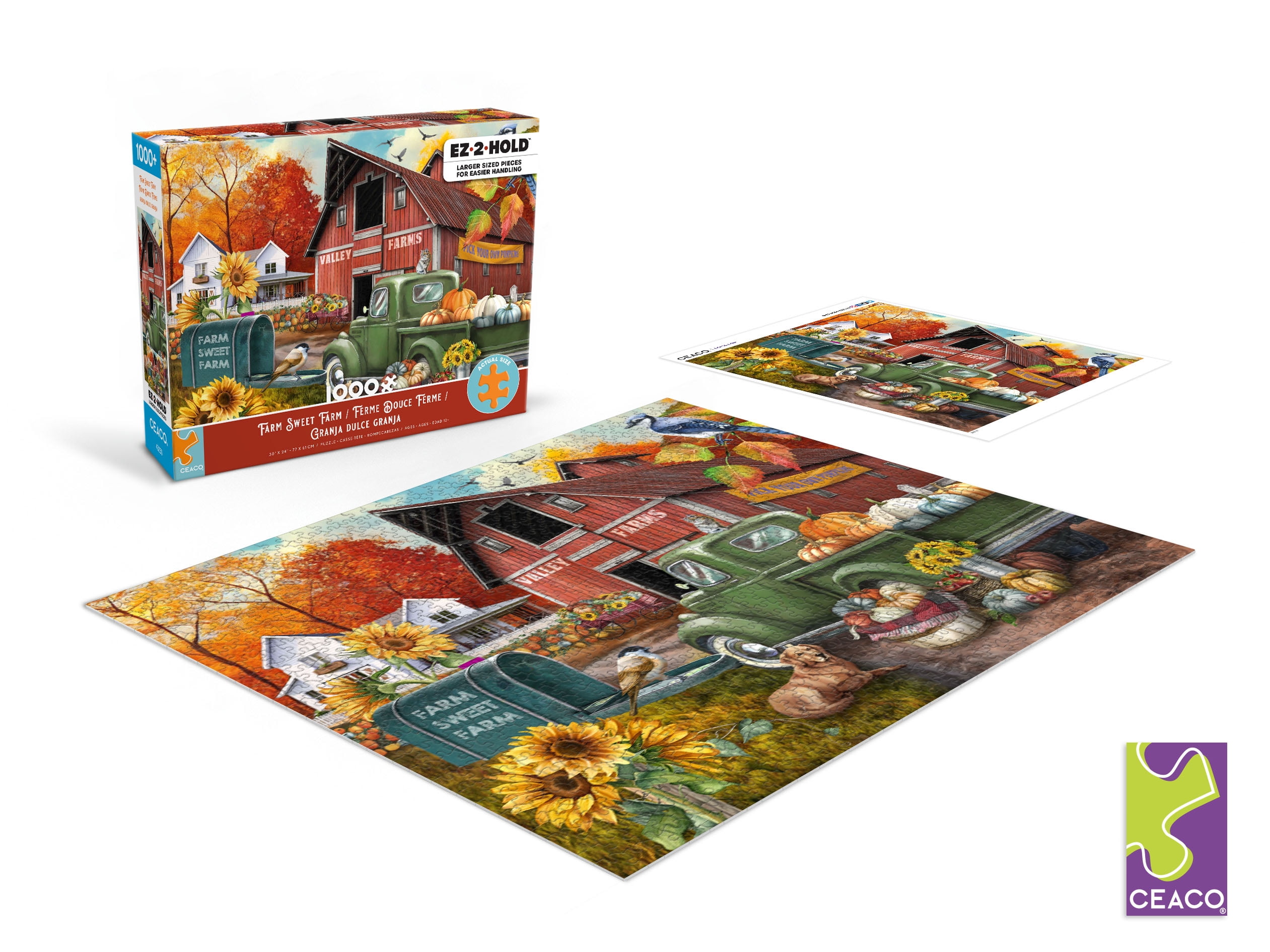 Ceaco Farm Sweet Farm (Tom Wood) Interlocking Jigsaw Puzzle