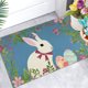 thumbnail image 5 of Alfombra de Pascua en tres tamaños, imitación lana, para entrada, baño, antideslizante, con estampado de dibujos animados, decoración de Pascua y fiestas., 5 of 7