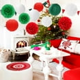thumbnail image 5 of Red-Green White Party-Decorations Christmas Flowers Lanterns - 15PCS Italian Mexican Independence Day Paper Tissue Pom Poms Streamers,Mexico Italy Birthday Baby Shower Wedding Hanging Decor, 5 of 14