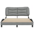 thumbnail image 4 of vidaXL Bed Frame with Headboard Mattress Foundation Bedroom Furniture Fabric, 4 of 11