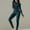 Green, variant on Frostluinai Womens Sweatsuits 2 Piece Set Yoga Workout Sets Long Sleeve Zip Up Crop Tops High Waist Butt Lifting Leggings Solid Sport Sets