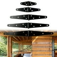 thumbnail image 5 of YIEMEEN Heavy Duty Strap Hinges Black Shed Door Gate Hinges with Screws Furniture Door Hardware for Fence Wood Gate Cabinet Door, 5 of 12