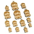 thumbnail image 1 of Pumpkin Latte Girl Fall Coffee Wood Mini Charms Shapes DIY Craft Jewelry - No Hole - Various Sizes (16pcs), 1 of 7