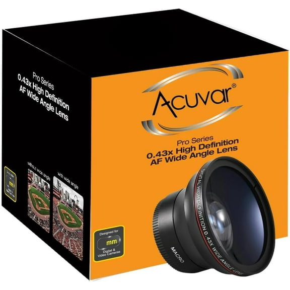 Pro Series 52mm 0.43x Wide Angle Lens for Most Camera Models   eCostConnection Microfiber