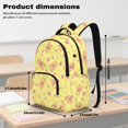 thumbnail image 6 of Uorisanigo School Backpack Set for Middle School Students 17 Inch Large Capacity Rucksack with Lunch Box Water Bottle Bag and Pencil Holder Yellow Capybara Print, 6 of 7