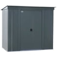 thumbnail image 3 of Arrow Classic 6 x 4 x 6 ft Charcoal Steel Storage Shed, 3 of 16