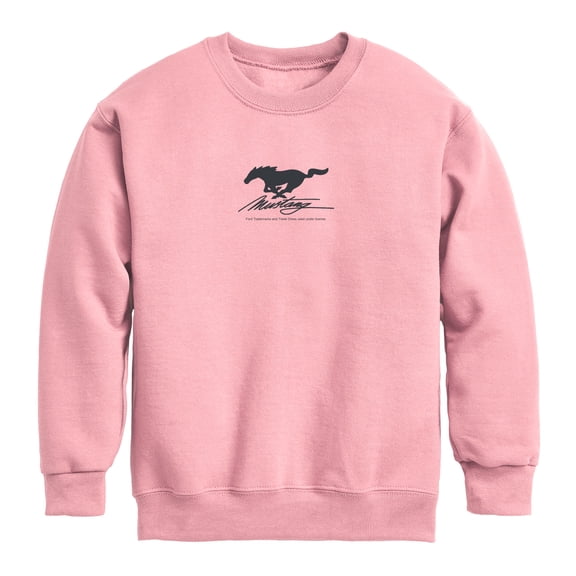 Ford - Mustang Horse Logo Graphic Long Sleeve Fleece Sweatshirt