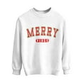 thumbnail image 5 of Wdgfv Girls Christmas Sequins Sweatshirts Merry Glitter Patch Crewneck Sweater Xmas Long Sleeve Pullover Top White 5-6 Years, 5 of 5