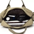 thumbnail image 4 of Guardurnaity Bolso bandolera de lona con compartimentos espaciosos para viajeros y profesionales. Maletín. Bolsas de mensajero y de hombro negro, 4 of 6