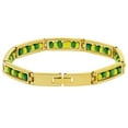 thumbnail image 1 of Bracelet Orula Protection Amulette Babalawo en Perles Vert Jaune en Acier Inoxydable 8 Pouces, 1 of 4