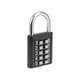 thumbnail image 3 of Candado de botón de combinación de 10 dígitos Uxcell, para armario de lockers, negro, 3 of 5