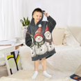 thumbnail image 6 of FORMRS Wearable Blanket Hoodie with Sleeves for Kids Cozy Flannel Sweatshirt, Red Snowmen, 6 of 7