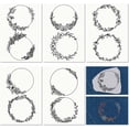 thumbnail image 1 of 5 Sheets Wreath Leaf Water Soluble Embroidery Stabilizers Hand Sewing Insect Stick and Stitch Transfers Paper Wash Away Pre-Printed Self Adhesive Patterns for Cloth Sewing Lovers Beginner, 1 of 8