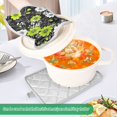 thumbnail image 3 of Yayeee Pot Holders Kitchen Heat Resistant with Pocket 7"x9.8" Cotton Oven Cooking Hot Pads, White Flower Pattern, 3 of 7