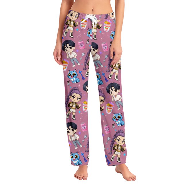KP-op De&mon Pjamas Soft 3D Printing Pj Pants Lounge Pants Hunters Comfy Sleepwear Lounge Bottoms XL