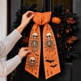 thumbnail image 4 of Wreath Sash for Front Door Halloween Printed Decorative Fabric for Home Porch Hanging Holiday Season Accent for Indoor and Outdoor Halloween Party Use, 4 of 8