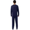thumbnail image 2 of Fruit of the Loom Men's 360 Stretch Long Sleeve Henley Top and Pant Sleep Pajama Set, 2 of 6