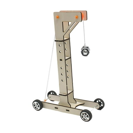 MERIGLARE Gravity Car Model Science Kit Puzzle Assembling Toy DIY Stem Wooden Building Block Kit Technology Toy for Students Elementary