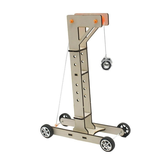 MERIGLARE Gravity Car Model Science Kit Puzzle Assembling Toy DIY Stem Wooden Building Block Kit Technology Toy for Students Elementary