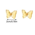 thumbnail image 1 of PVCS Ladies Fashion Creative Multicolor Diamond Butterfly Stud Earrings, 1 of 3