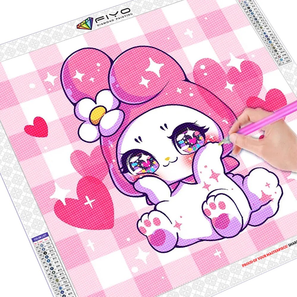 Sanrio Family Diamond Painting New 2024 Cute Melody Hello Kitty Full ...