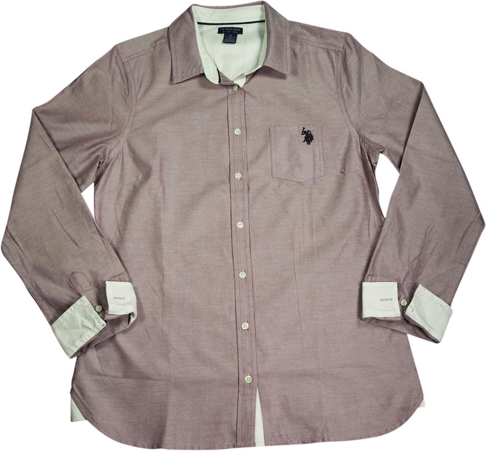 Polo Assn Juniors Long Sleeve Solid Oxford Woven Shirt U.S
