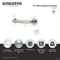 thumbnail image 5 of Kingston Brass GB1218ES Made To Match 18-Inch x 1-1/2-Inch O.D. Stainless Steel Grab Bar in Brushed, 5 of 6