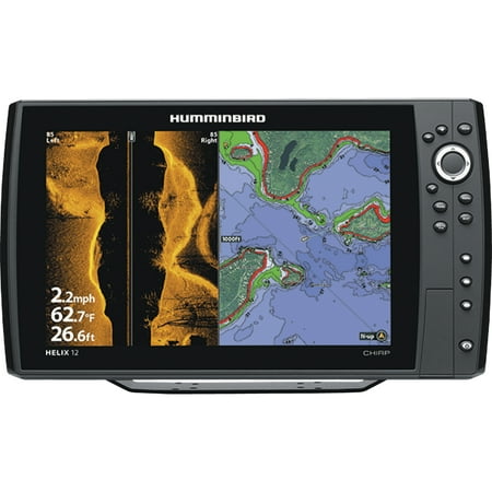 Humminbird 410030-1 HELIX 12 CHIRP SI GPS Sonar Fishfinder & Chartplotter with Down & Side Imaging & 12.1