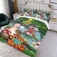thumbnail image 3 of Es un Mundo Grande y Ancho Conjunto de sábanas temático, trío de piezas, cómodo y amigable con la piel, diseño único, regalo de decoración para el hogar para familiares, amigos y fans, 90 cm * 190 cm, 3 of 6