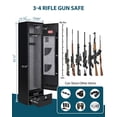 thumbnail image 3 of Heavy Duty Gun Safe – 60''H Large Capacity Rifle & Handgun Safe with Biometric Fingerprint & Digital Keypad – Quick Access, Removable Shelves, Handgun Pockets, Dual Alarm – Black Security Cabinet, 3 of 7