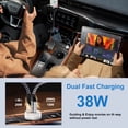 thumbnail image 3 of Bioonis Fast Car Charger, 38W Dual Port Smart Power Rapid Charger with 6FT Charging Charging Cable, PD/QC 3.0 Quick Car Charge Adapter Compatible for iPhone 14 13 12 Pro/XS/XR/X/iPad(Blue), 3 of 6
