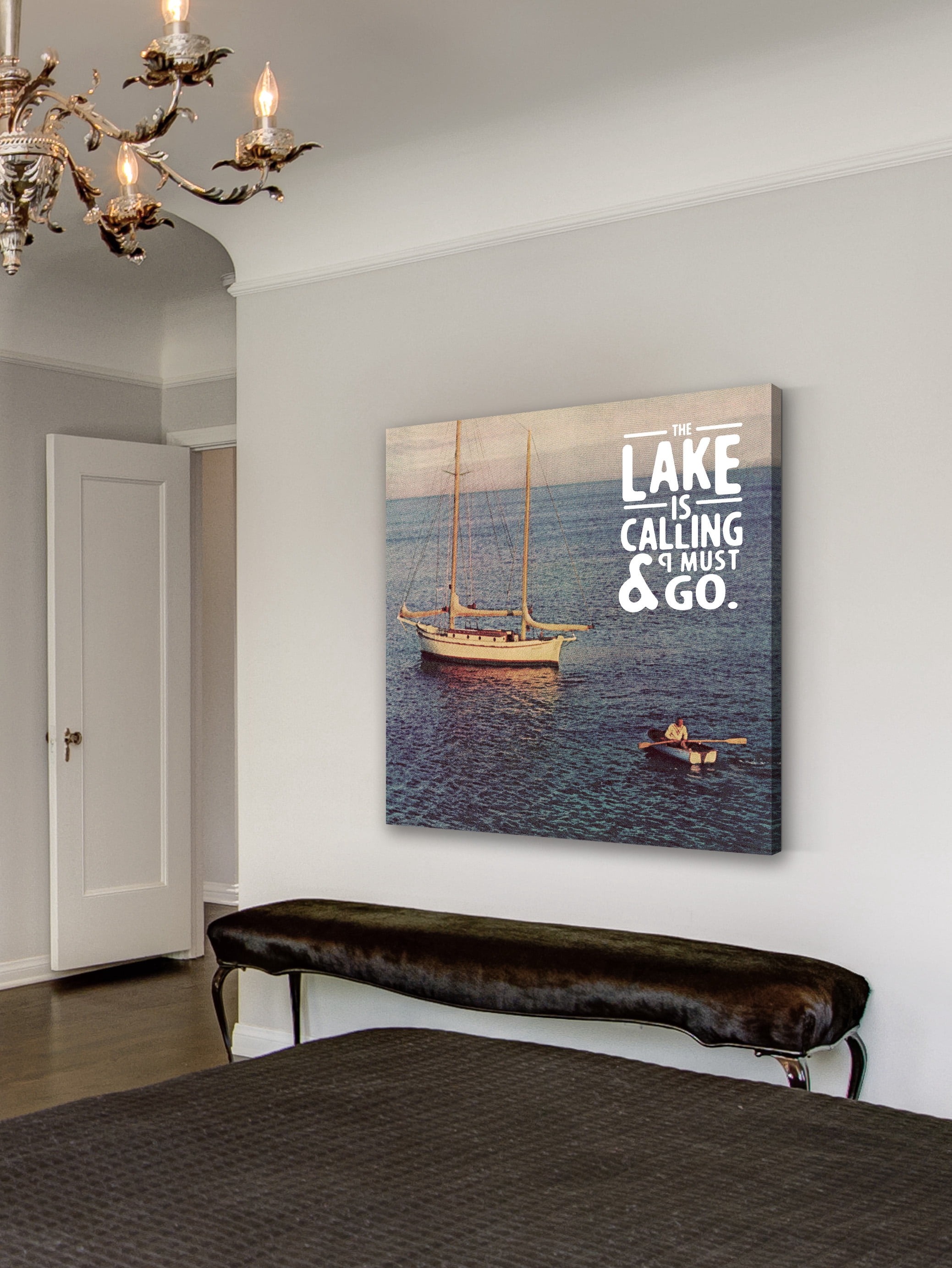 "The Lake is Calling" Painting Print on Wrapped Canvas