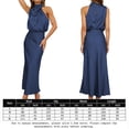 thumbnail image 2 of Vestido Vestido De Cóctel Sin Mangas Elegante Vestido De Ocasión Formal Moda Cuello Alto Cgtredaw Azul oscuro T M para Mujer, 2 of 8