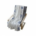 thumbnail image 4 of Evil Eye Soft Flannel Fleece Throw Blanket, Evil Eye Borders Spirals Swirls Luck Charm in Traditional Design, Cozy Plush for Indoor and Outdoor Use, 60" x 80", Blue Pale Blue White, by Ambesonne, 4 of 6