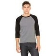 thumbnail image 2 of Bella + Canvas Unisex 3/4-Sleeve Baseball T-Shirt, 2 of 4