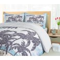 thumbnail image 5 of Ambesonne Vintage Beach Duvet Cover Sets, Hawaiian Island, 2-King, Pale Blue Purpleblue, 5 of 7
