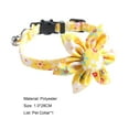 thumbnail image 7 of Visland 1 Pack Floral Cat Collar with Bell Kitty Puppy Breakaway Collar with Flower Charm Adjustable Soft Neck Collar for Small Dogs Other Small Pets, 7 of 7