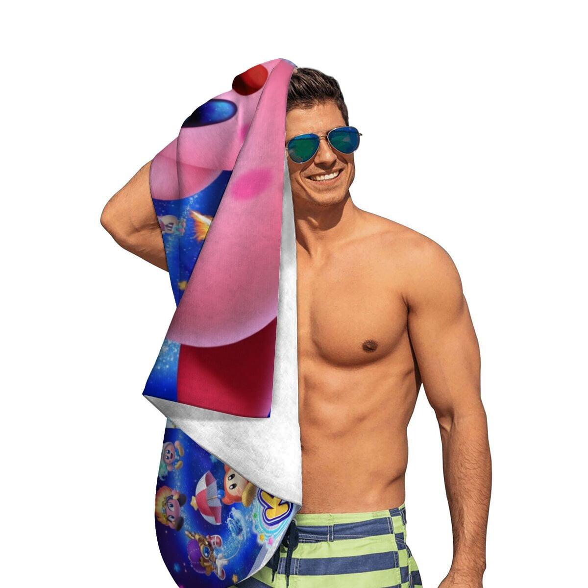 Kirby Gifts Beach Towel for Women Girl Birthday Inspired Fan Bath Outdoor Music Lover